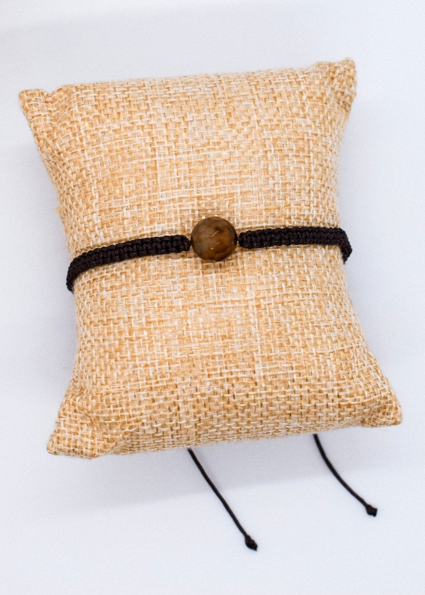 brown macrame bracelet