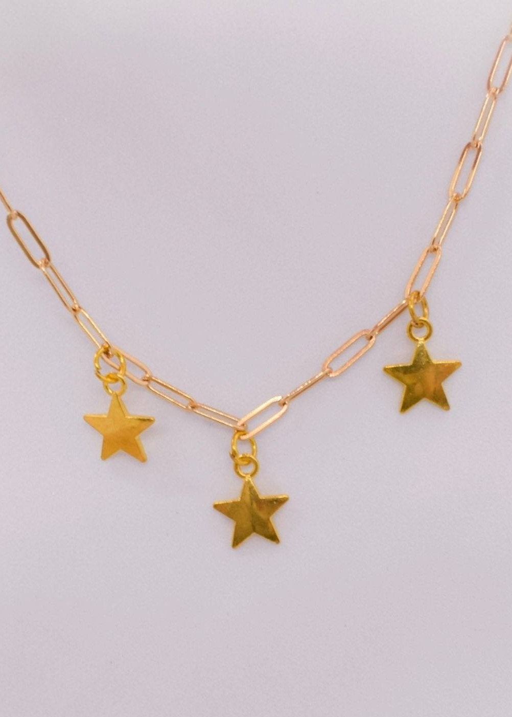 3goldenstarsnecklace