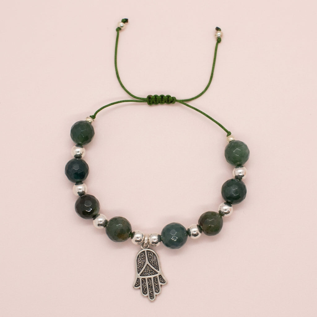 Agate green bracelet