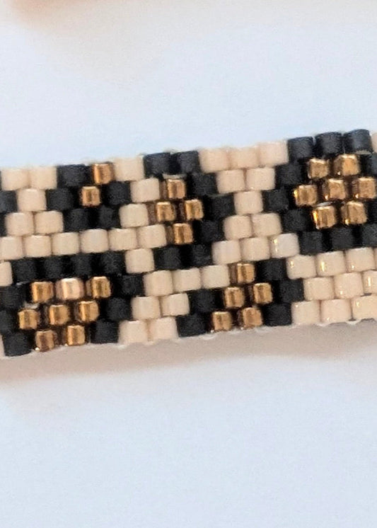 Animal print Miyuki rings