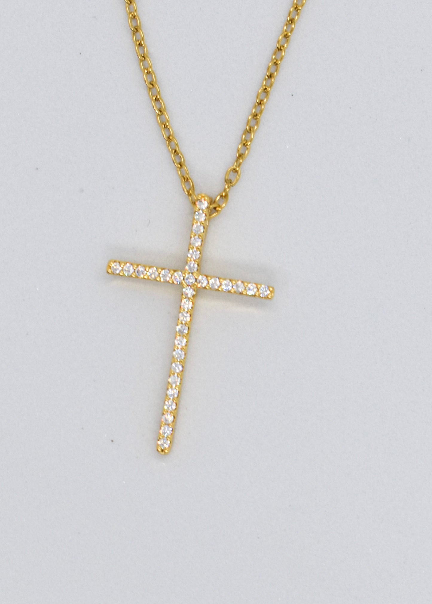 Cross Necklace Strass