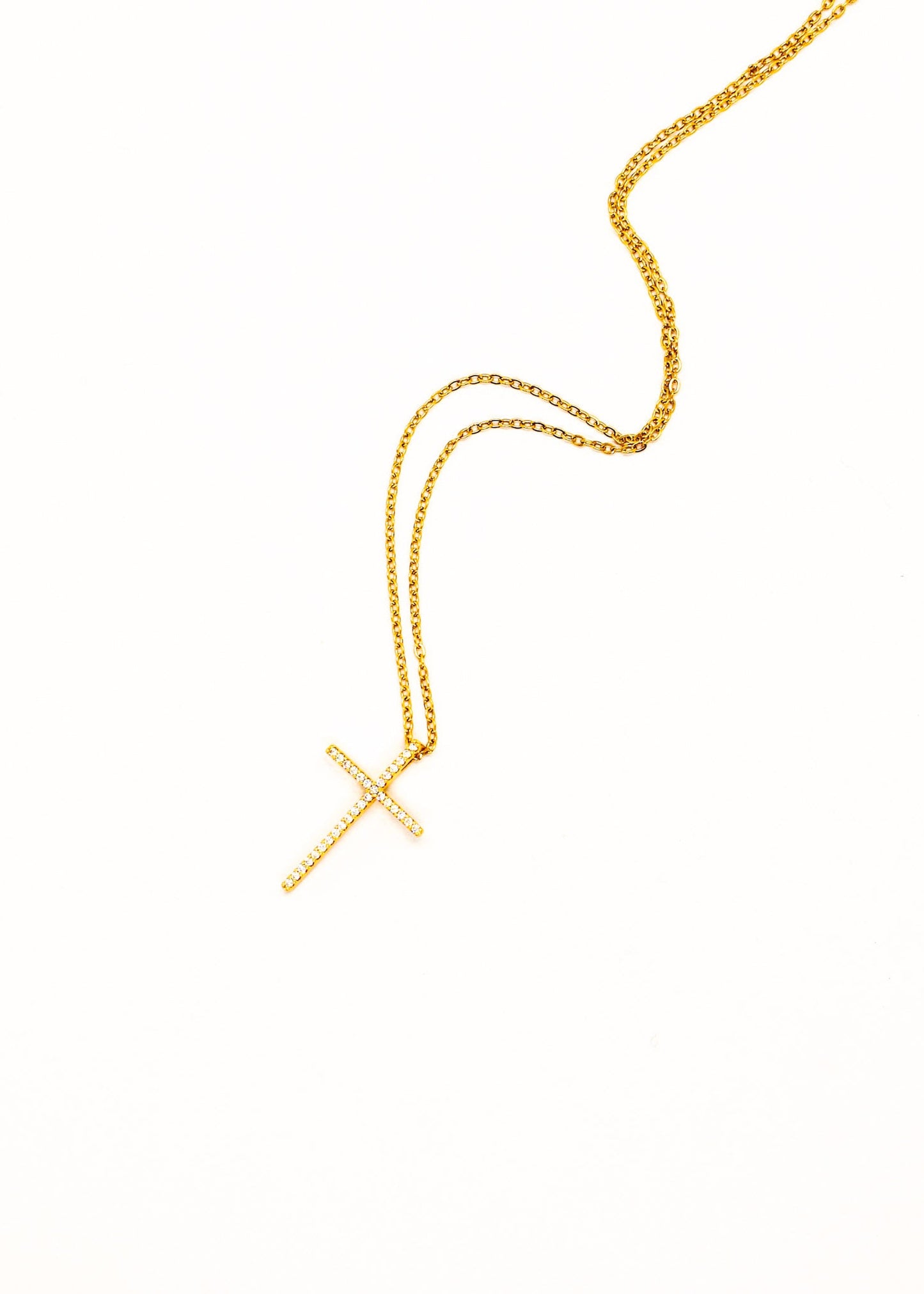 Thin cross necklace