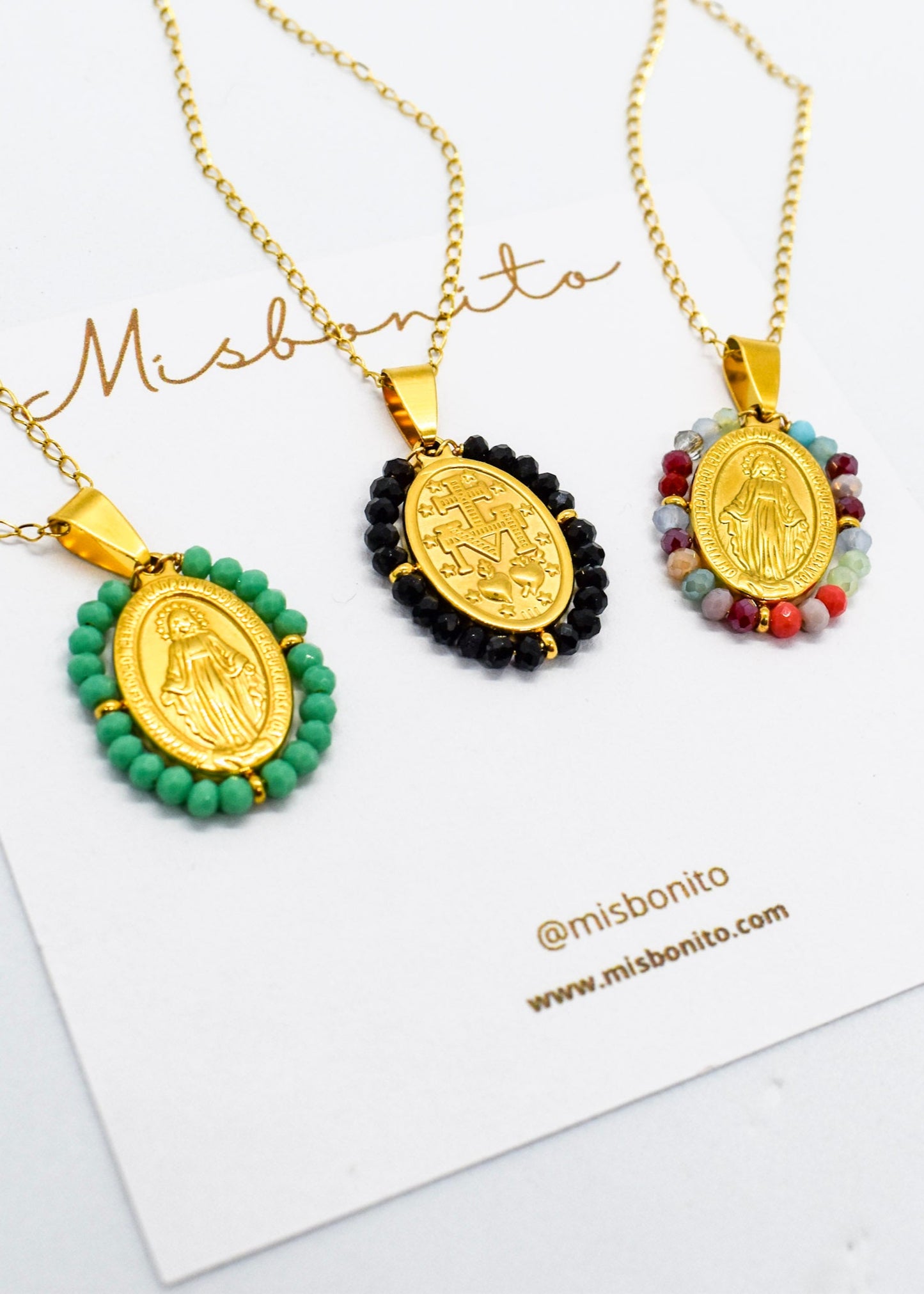 VIRGIN MARY CRYSTAL NECKLACE