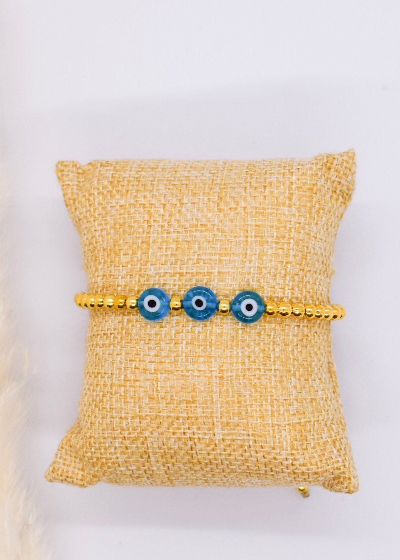 Evil eye blue and gold bracelets