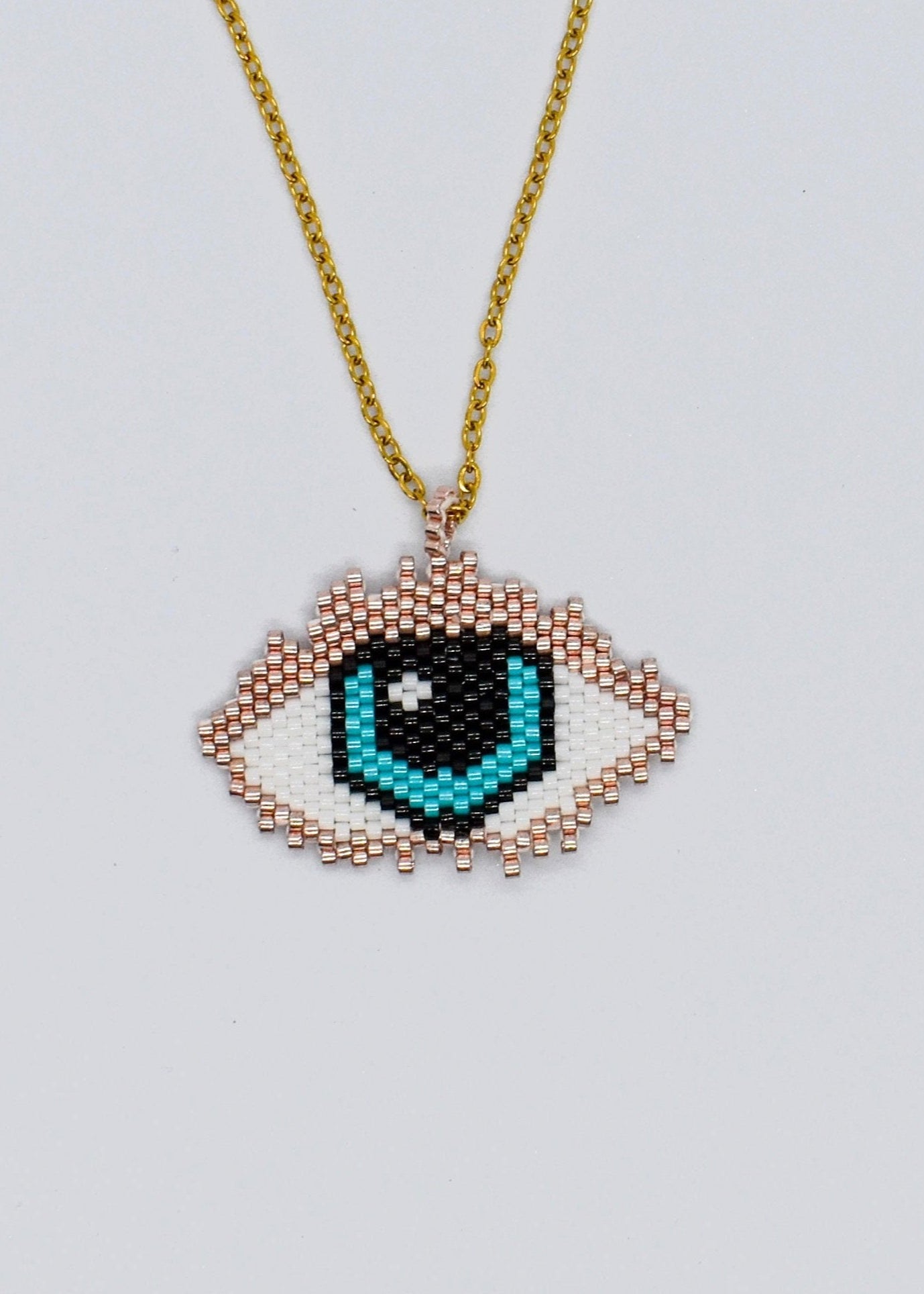 Evil eye beaded necklace