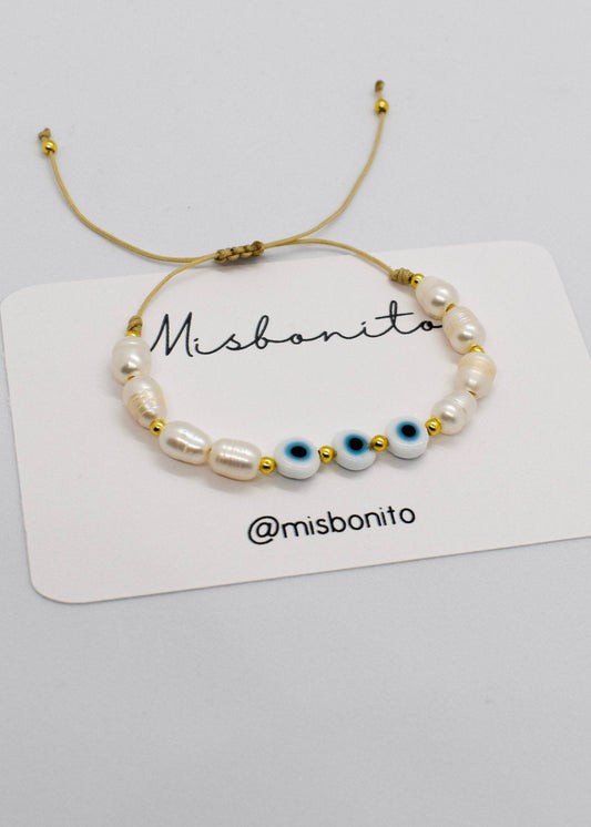 Evil eye trio bracelet