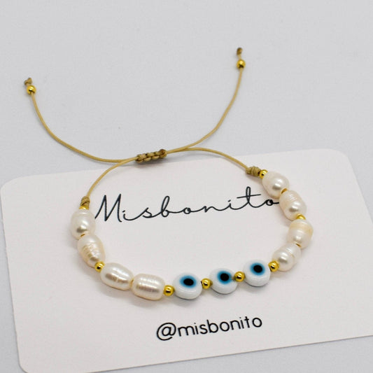 Evil eye trio bracelet
