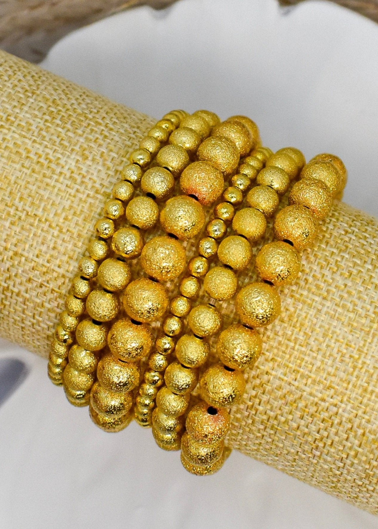 Golden frosted bracelets