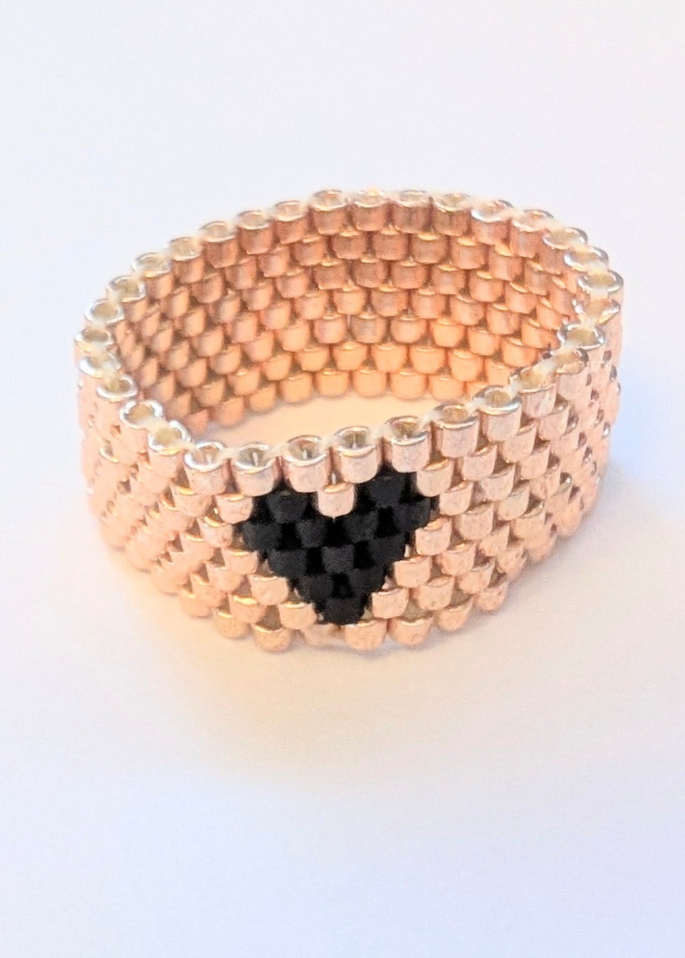 Golden heart Miyuki ring
