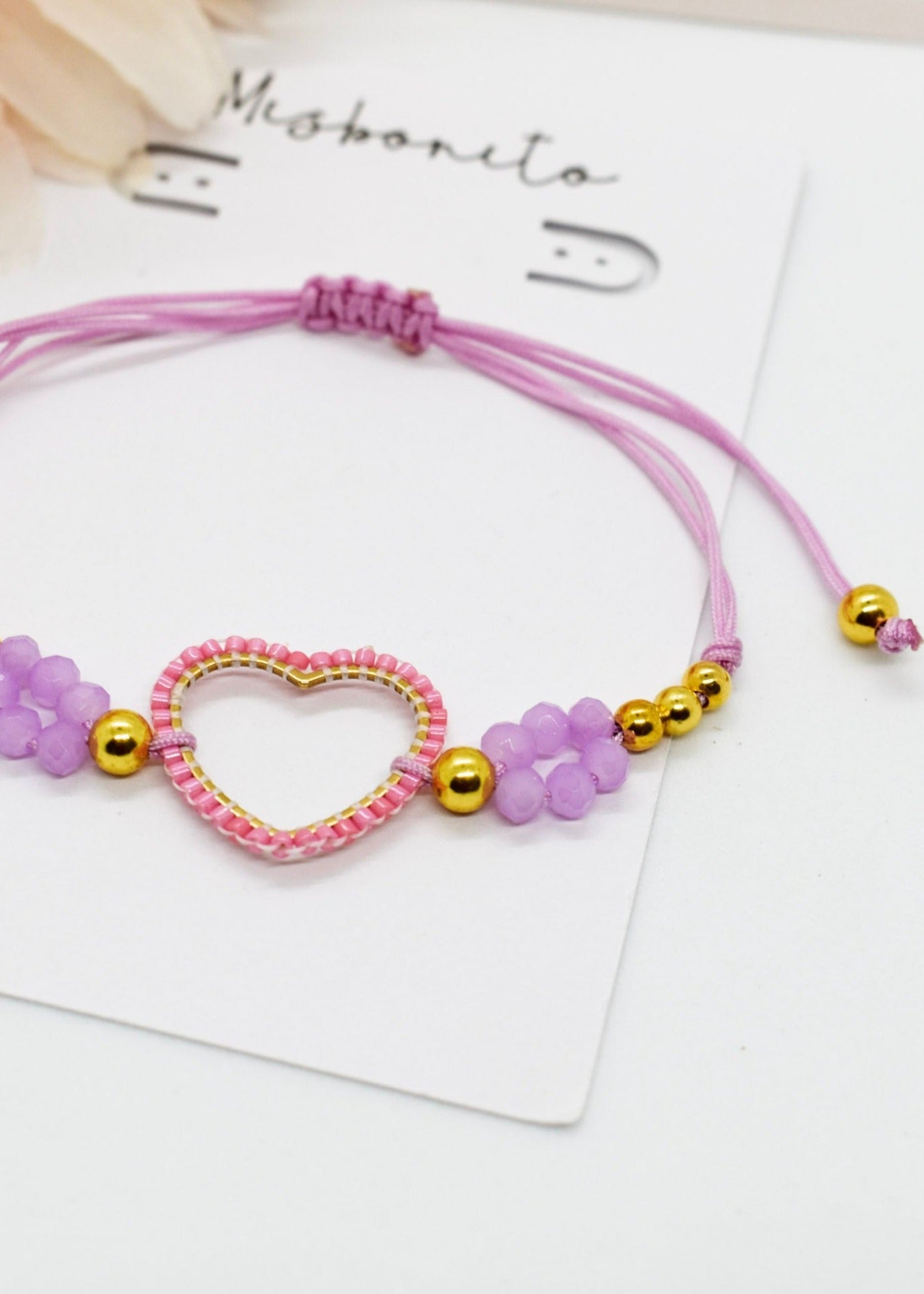 Pink heart bracelet