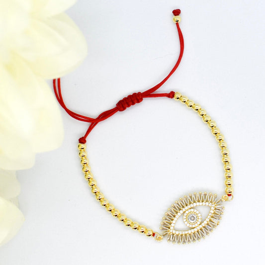 lashes golden bead bracelet
