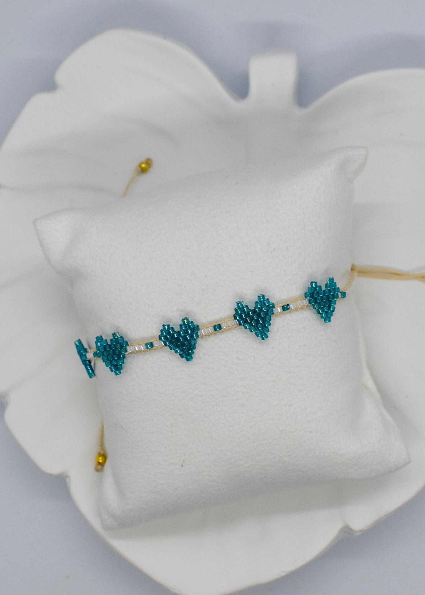MIni heart bracelets bar blue