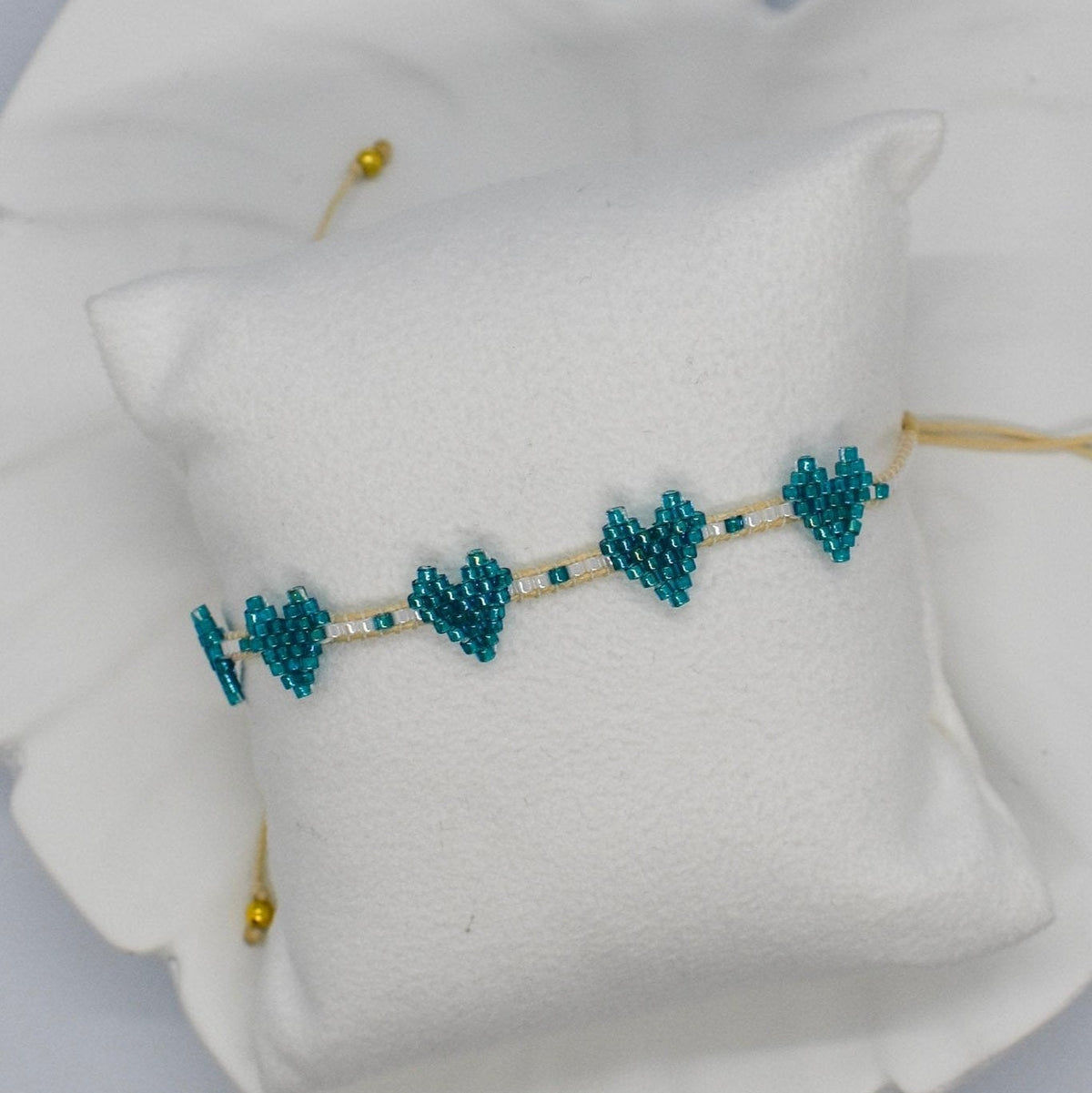 MIni heart bracelets bar blue