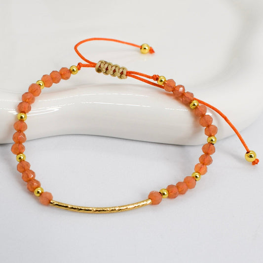 Orange tube bracelet