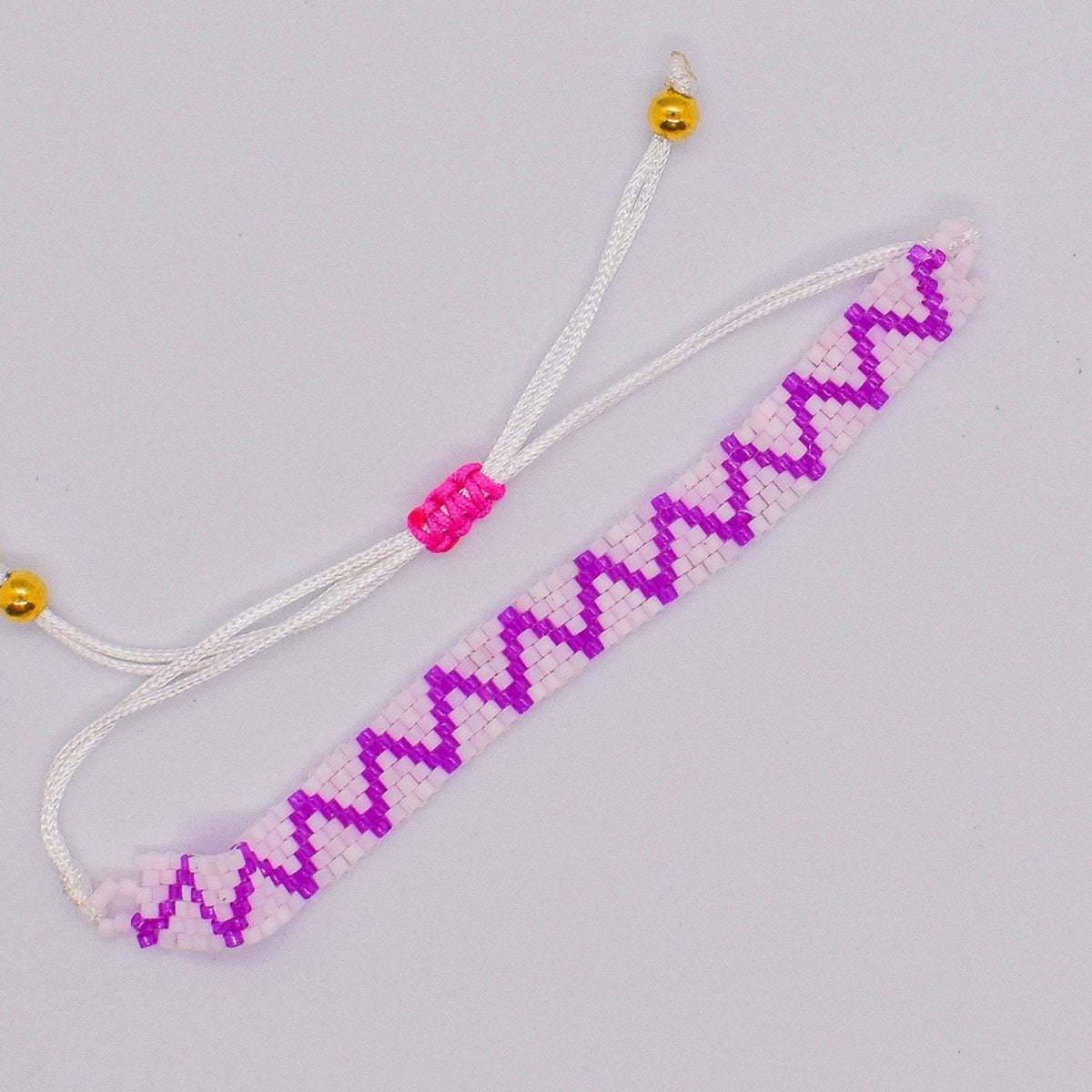 Pink Zig Zag Miyuki Bracelet