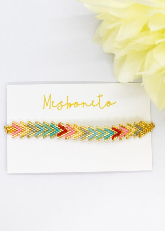 Pink and Blue Arrow Bracelet