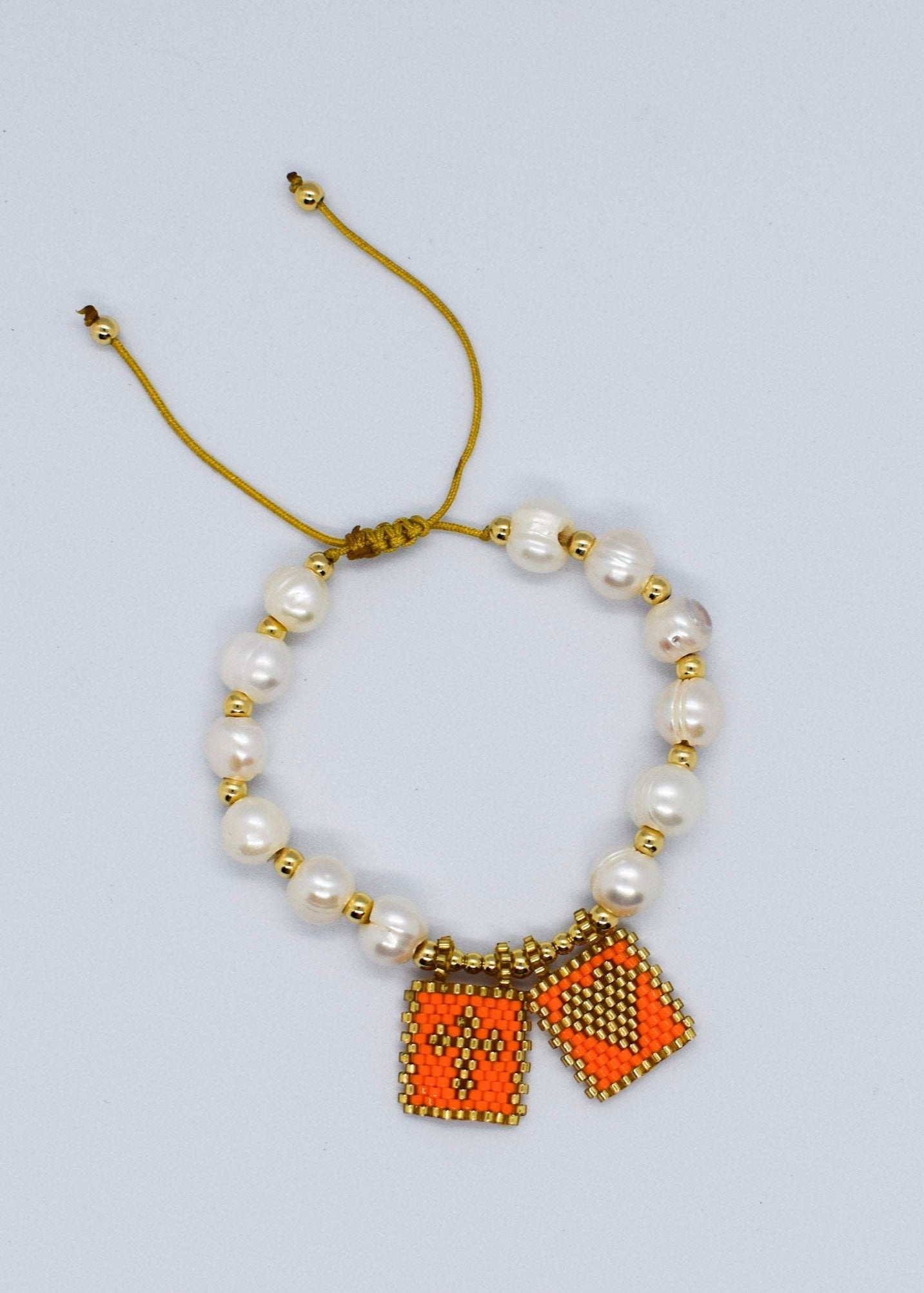 Scapular Miyuki Orange Bracelet