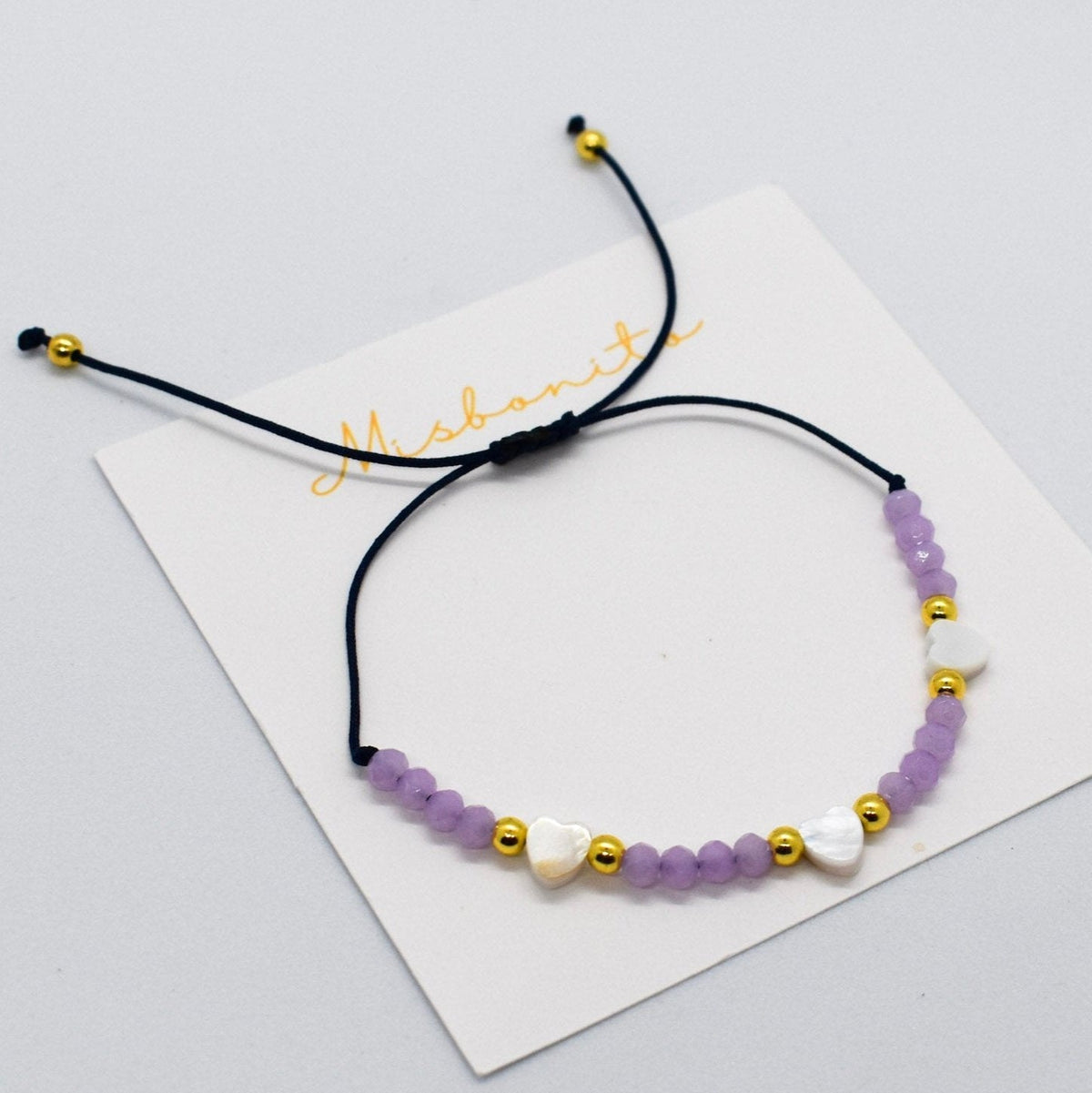 Shell Crystal Heart Bracelet