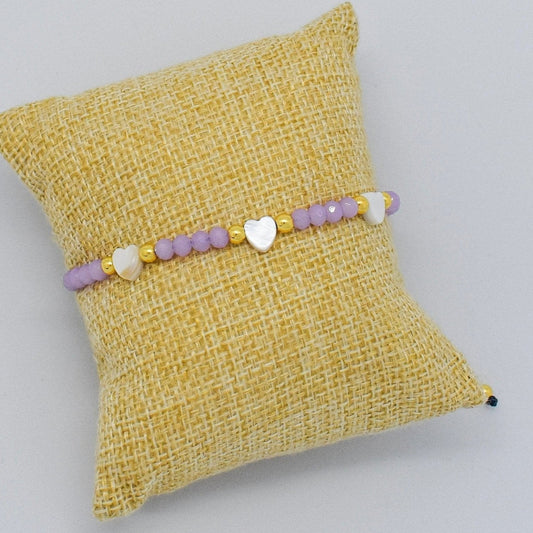 Shell heart bracelet