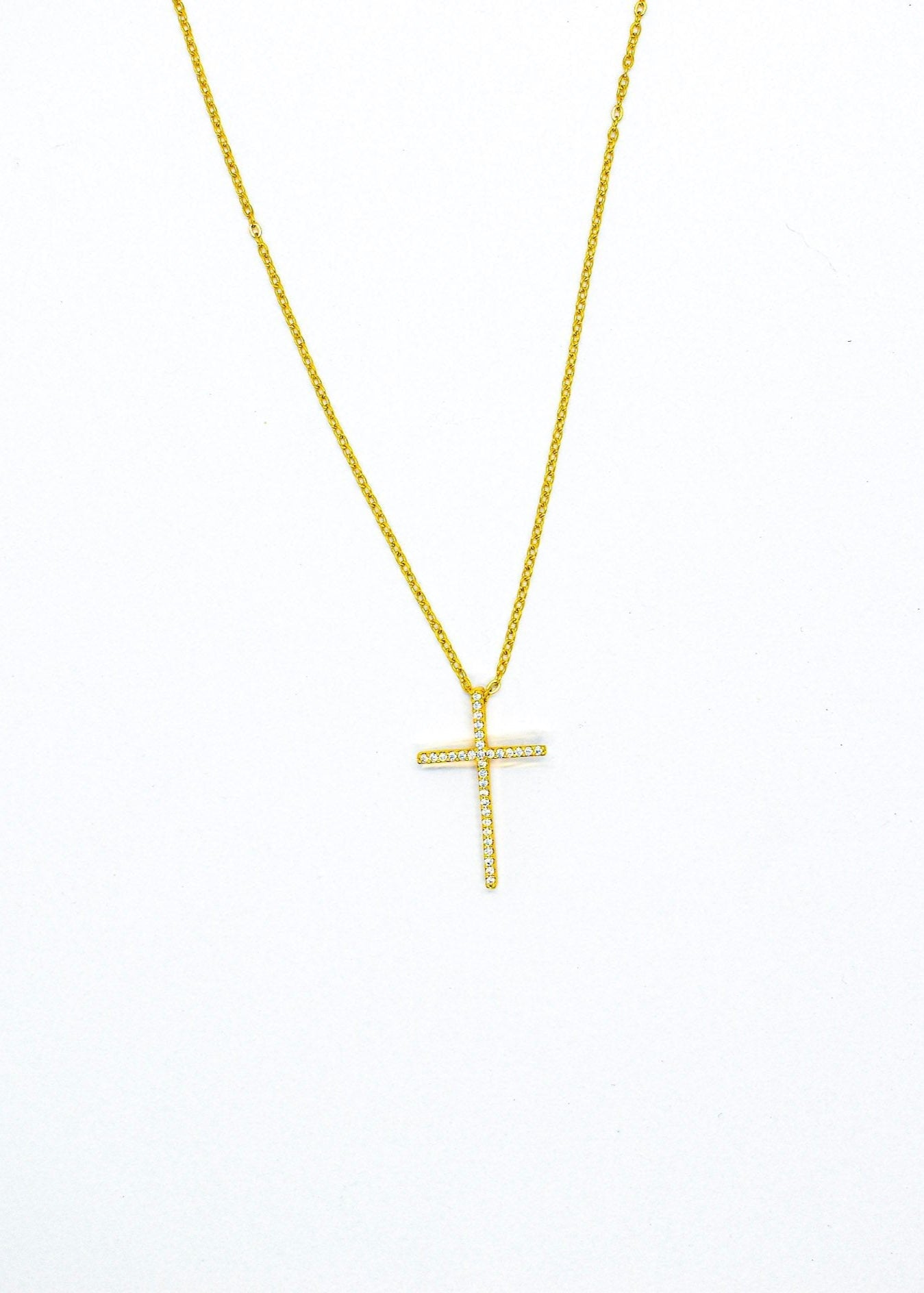 Thin cross necklace