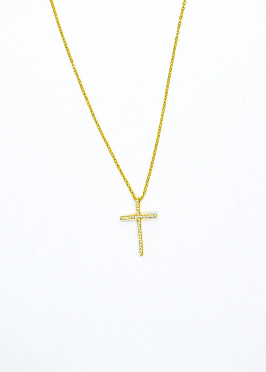 Thin cross necklace