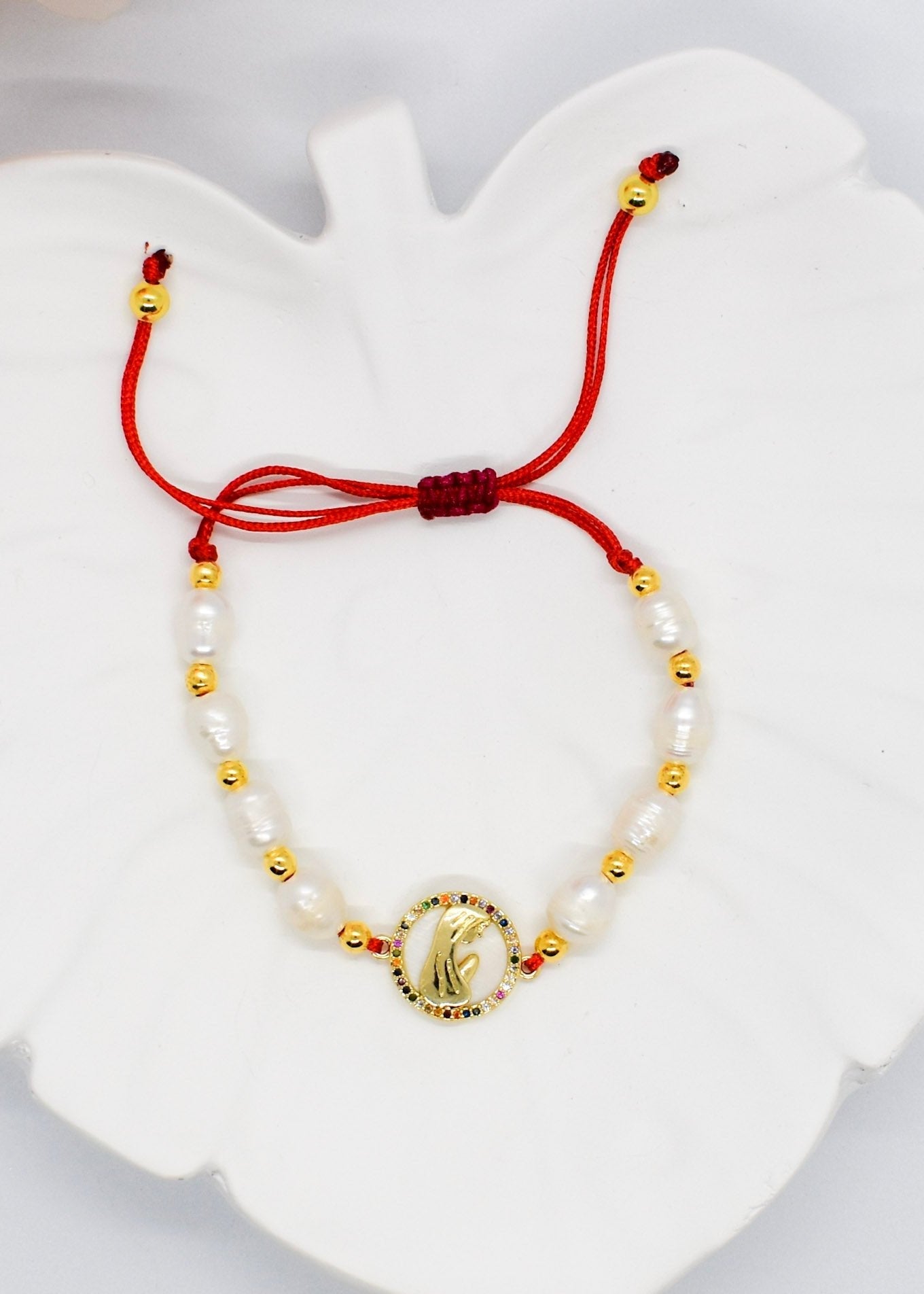 Virgin and Pearls Bracelet