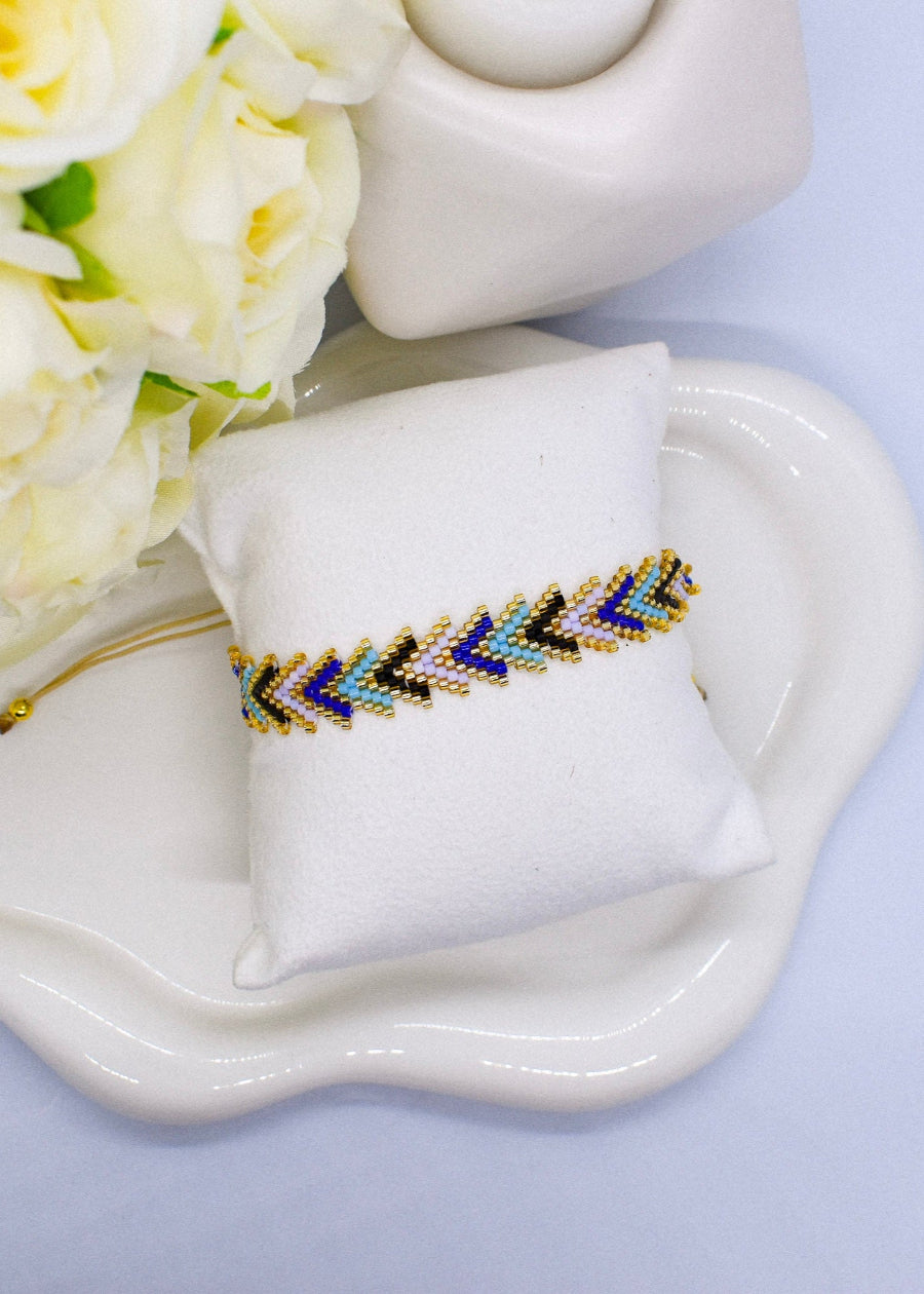 arrow bracelets beaded blue