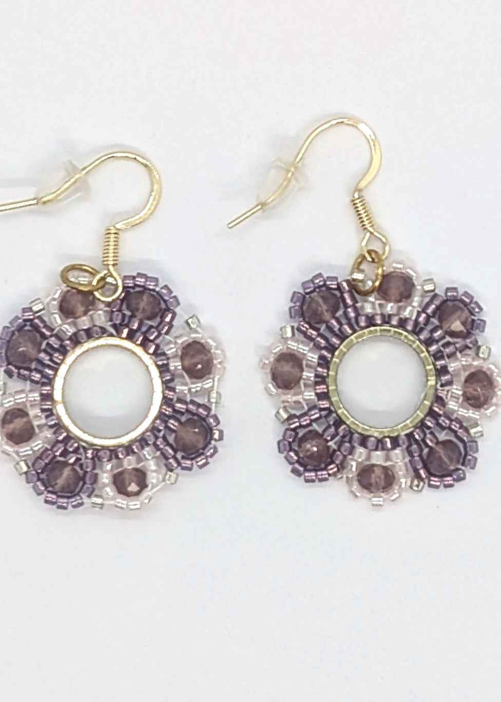 purple dangle earrings