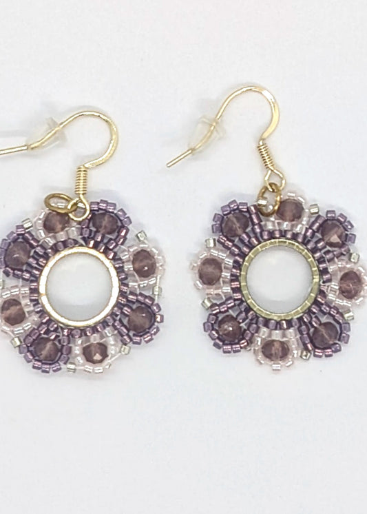 purple dangle earrings