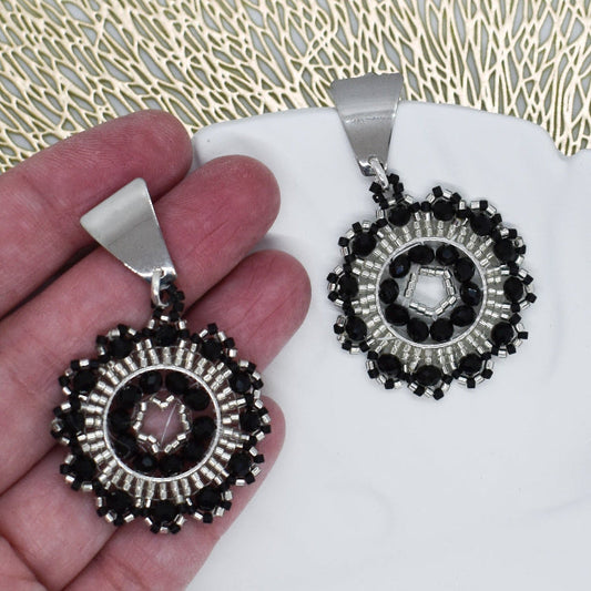 BLack boho earrings