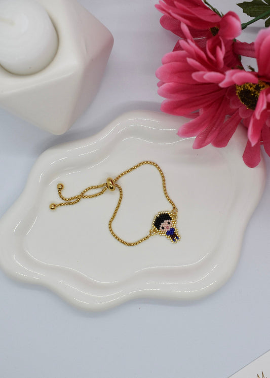 black hair kid bracelet for mom