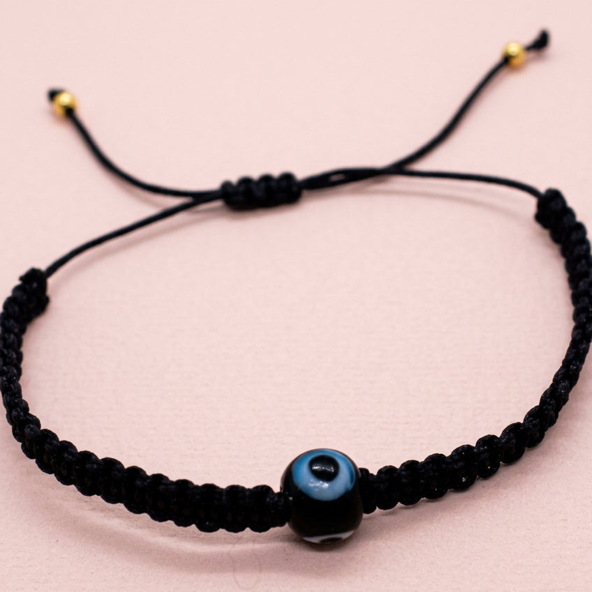 black evil eye bracelet