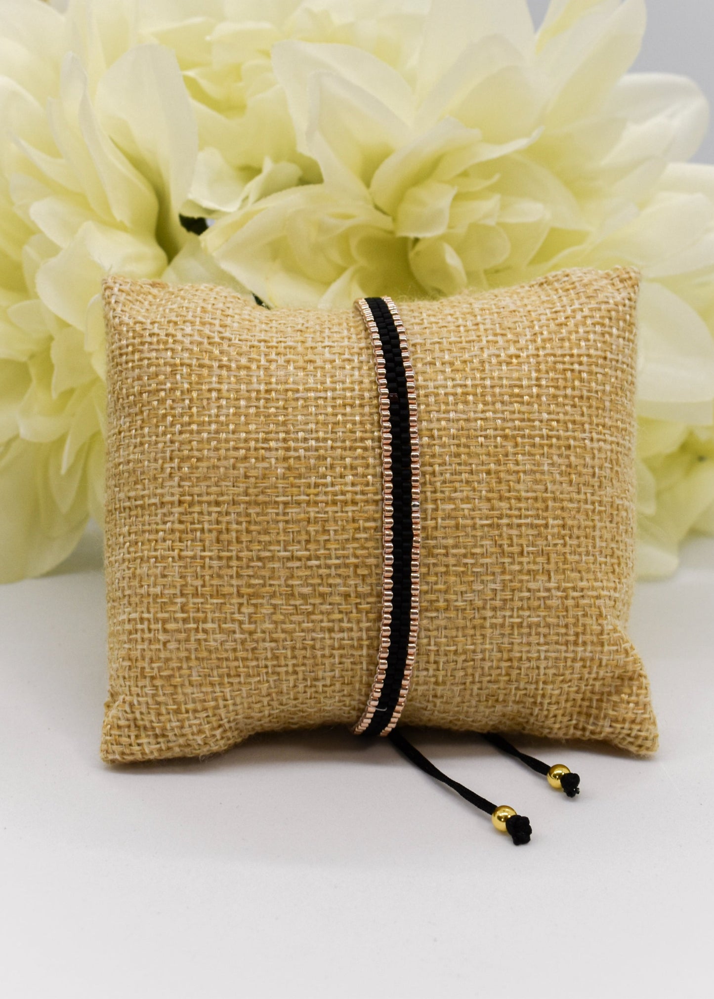 Thin black miyuki bracelet