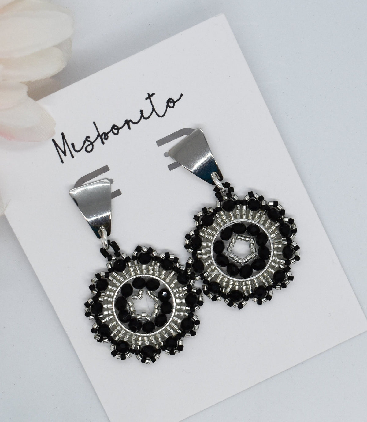 BLack boho earrings