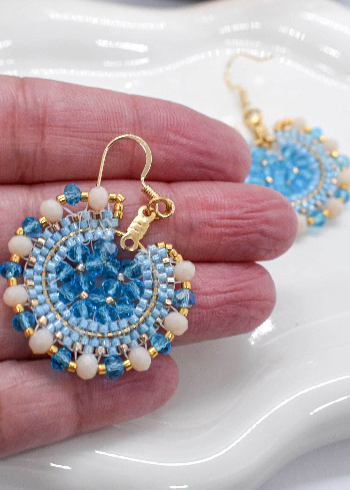 blue earrings bohemians