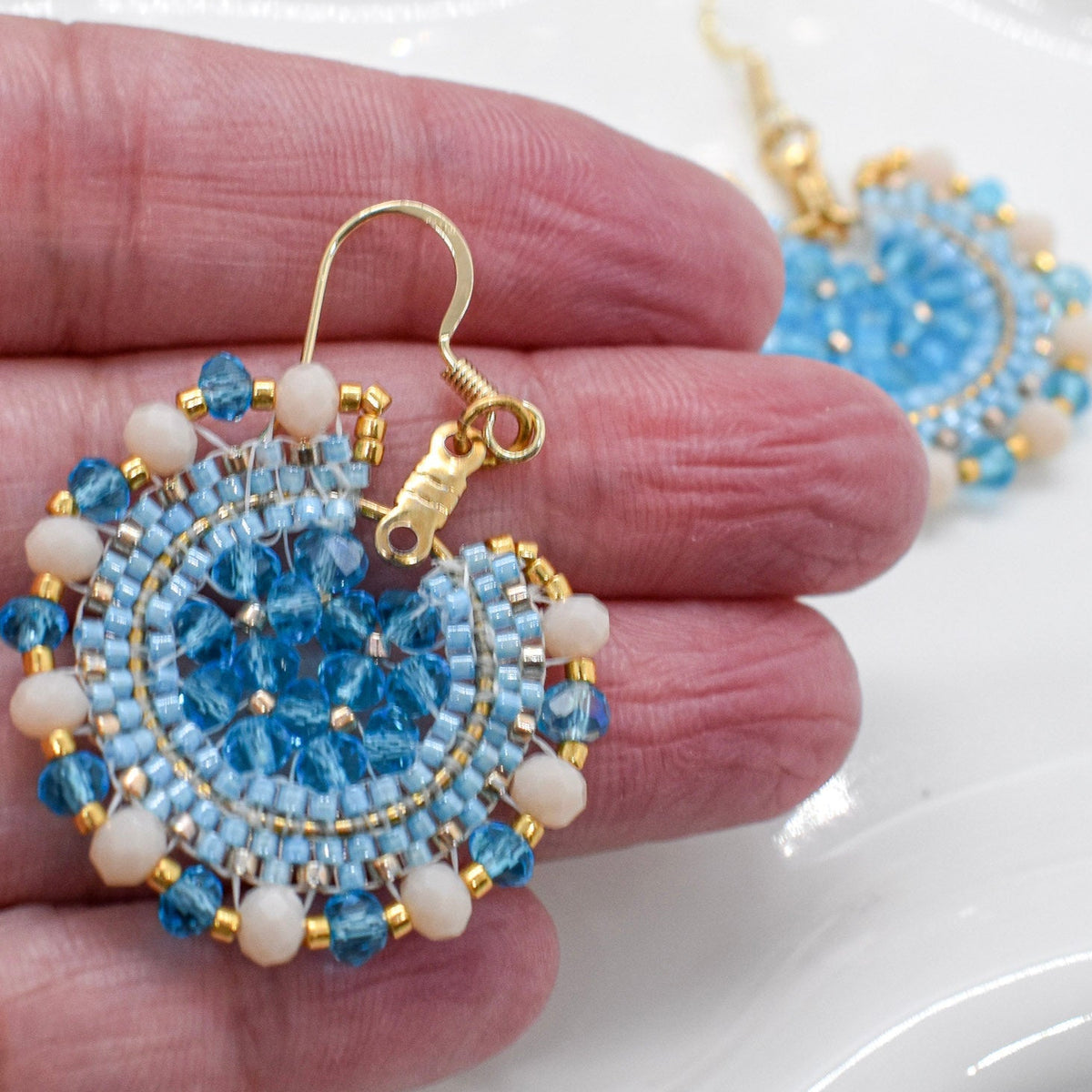 blue earrings bohemians