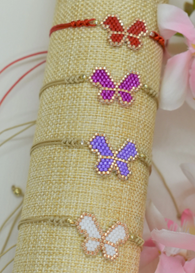 Butterfly beaded bracelets