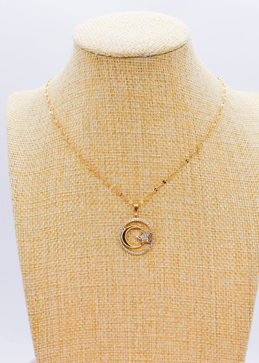 celestial necklace on bust