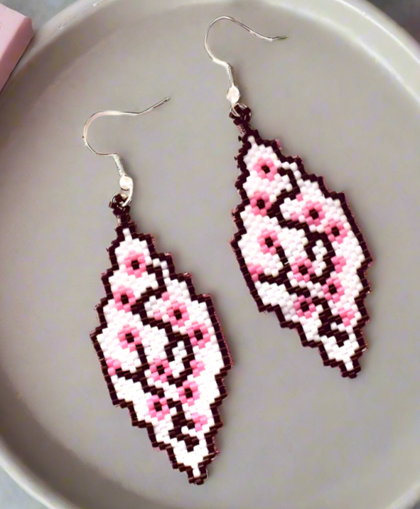 cherryblossombeadedearrings