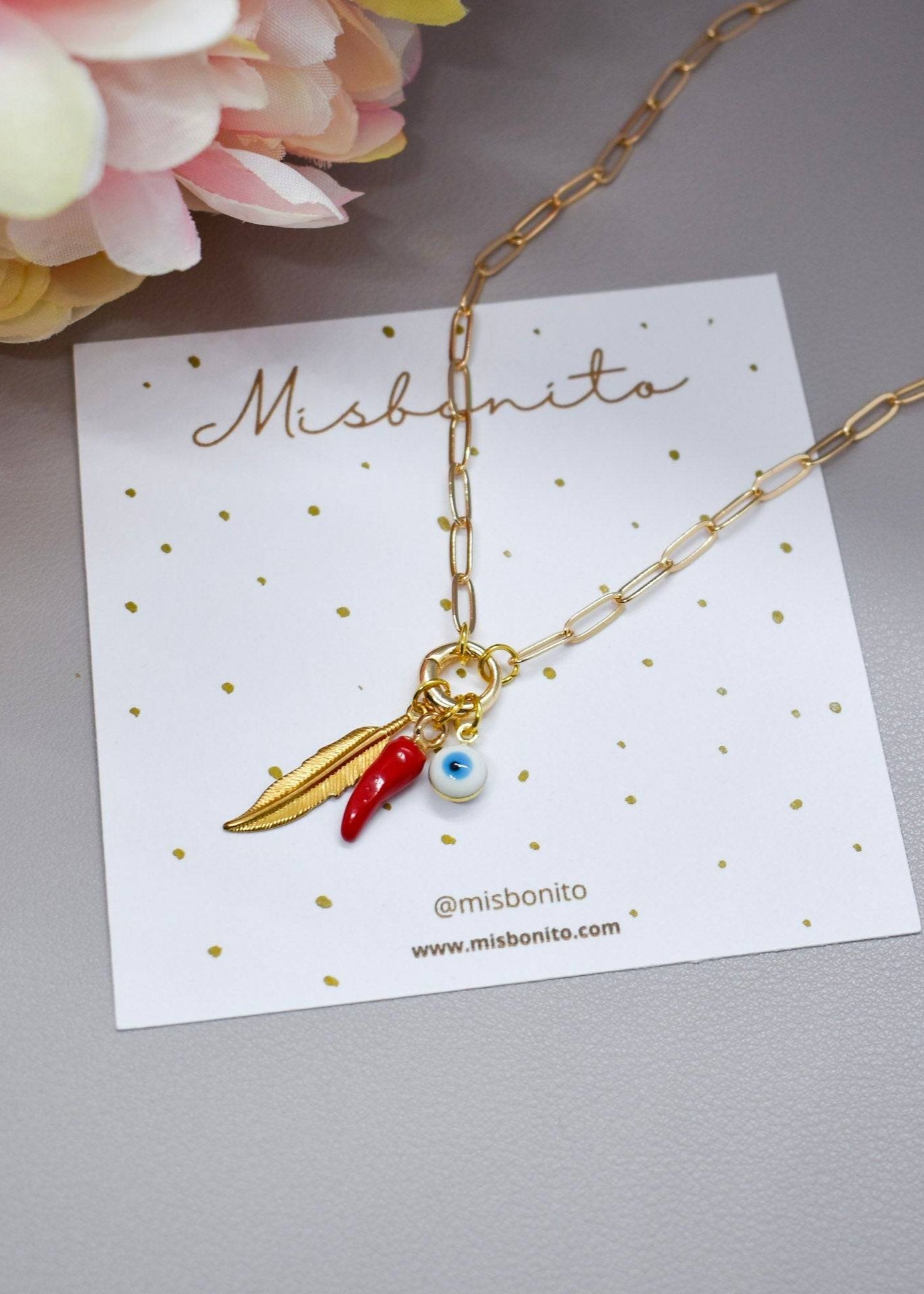 chili lobster clasp necklace