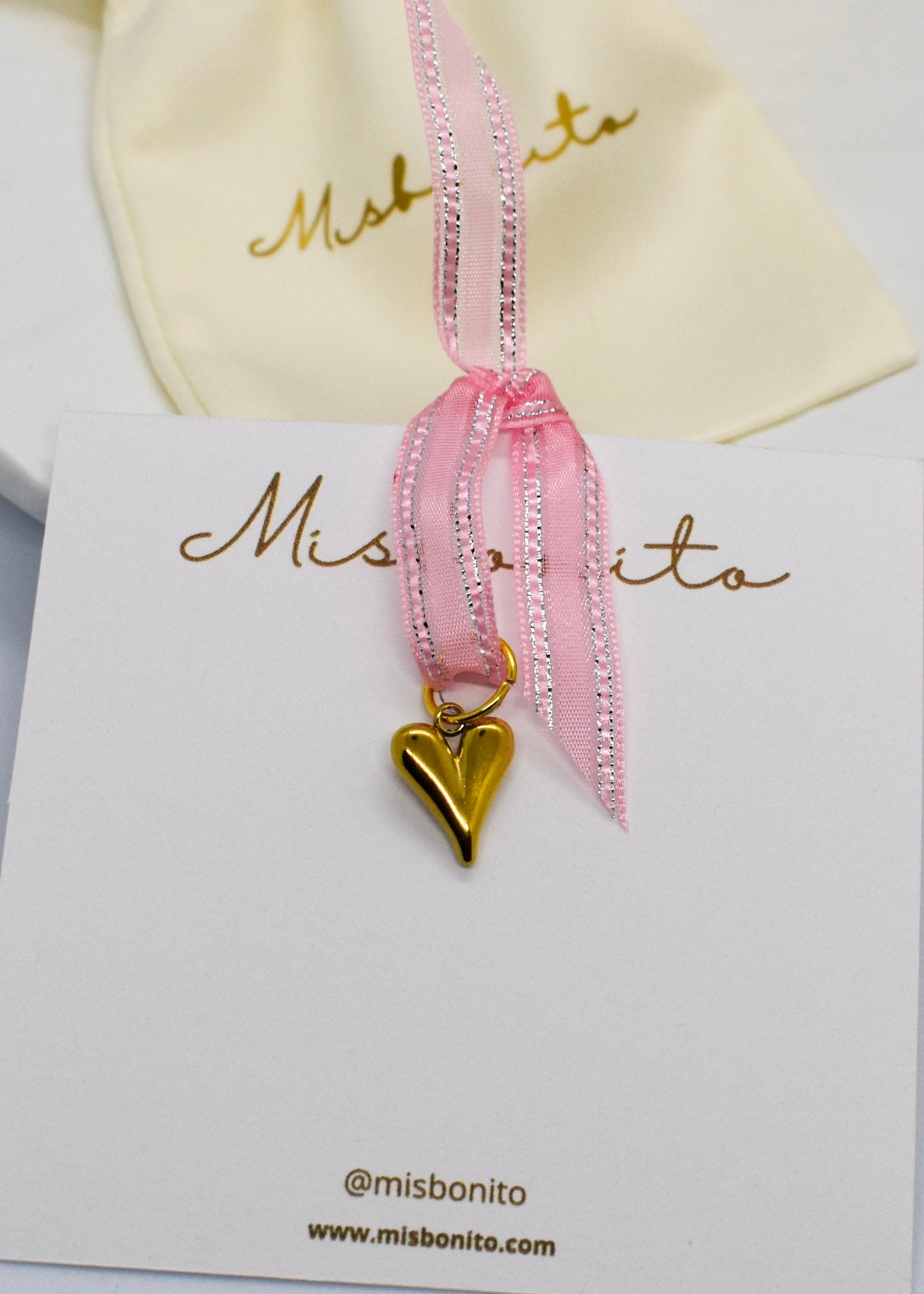chunky golden heart charm