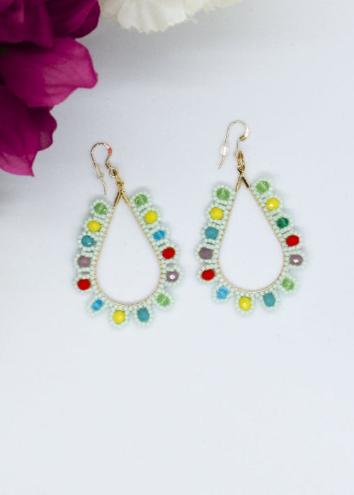 Colorful crystal earrings