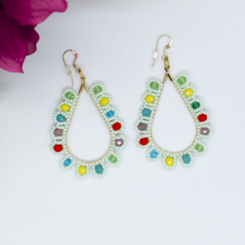 Colorful crystal earrings
