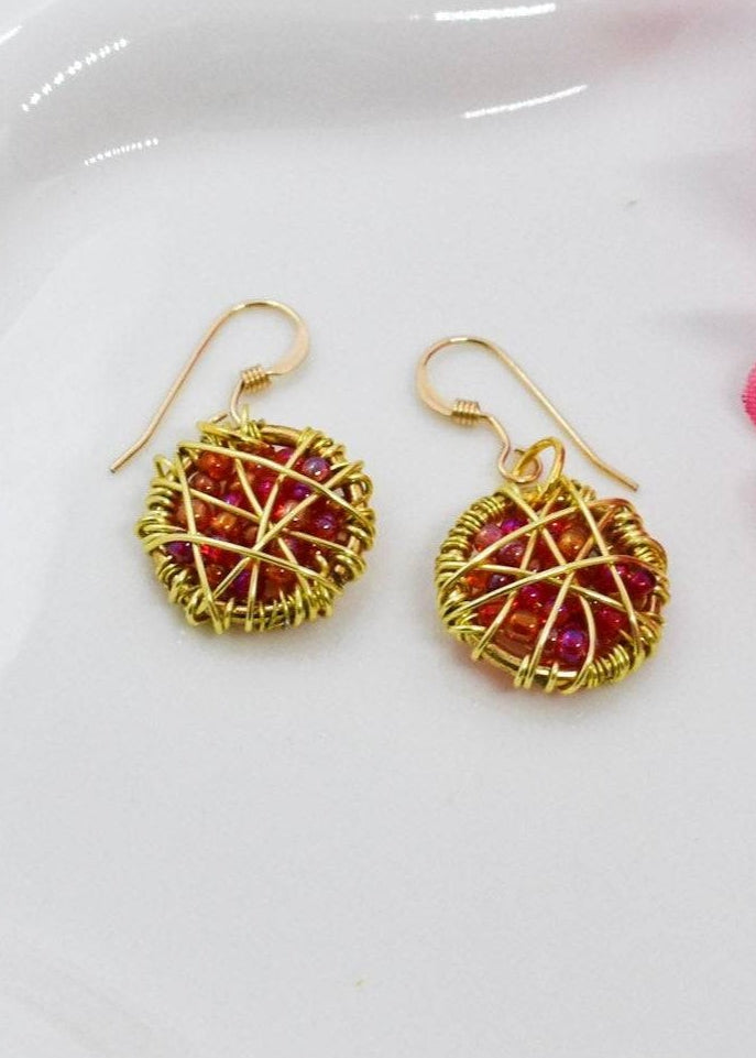 dreamcatcher earrings round