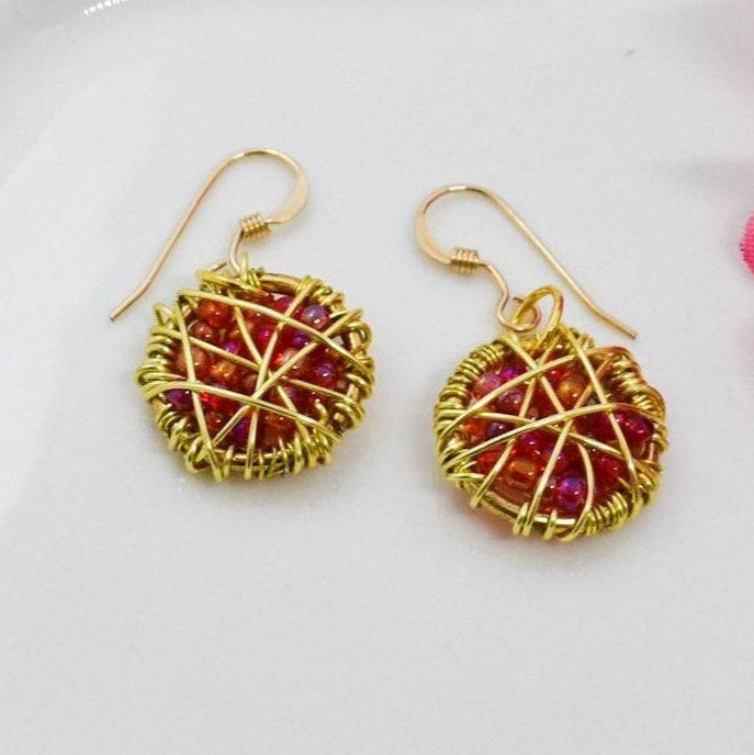 dreamcatcher earrings round