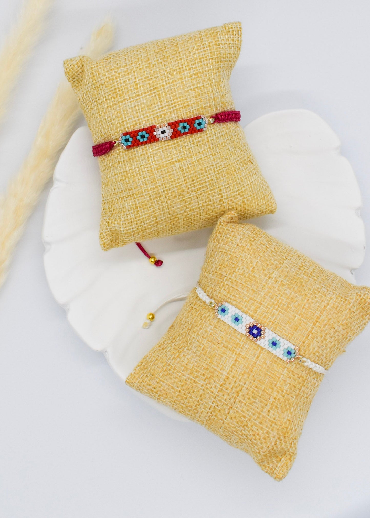 Evil Eye Red Bar Bracelet