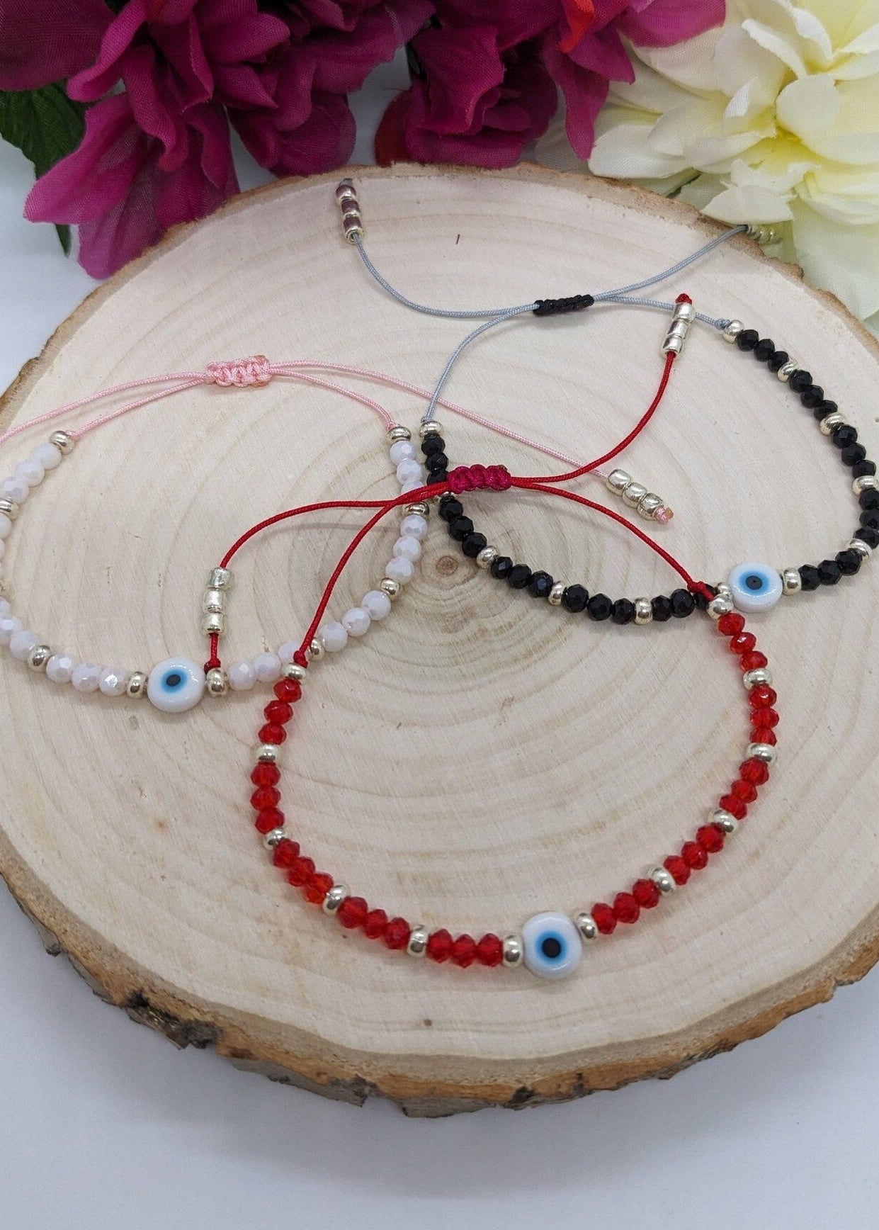 Evil eye bracelet with crystals