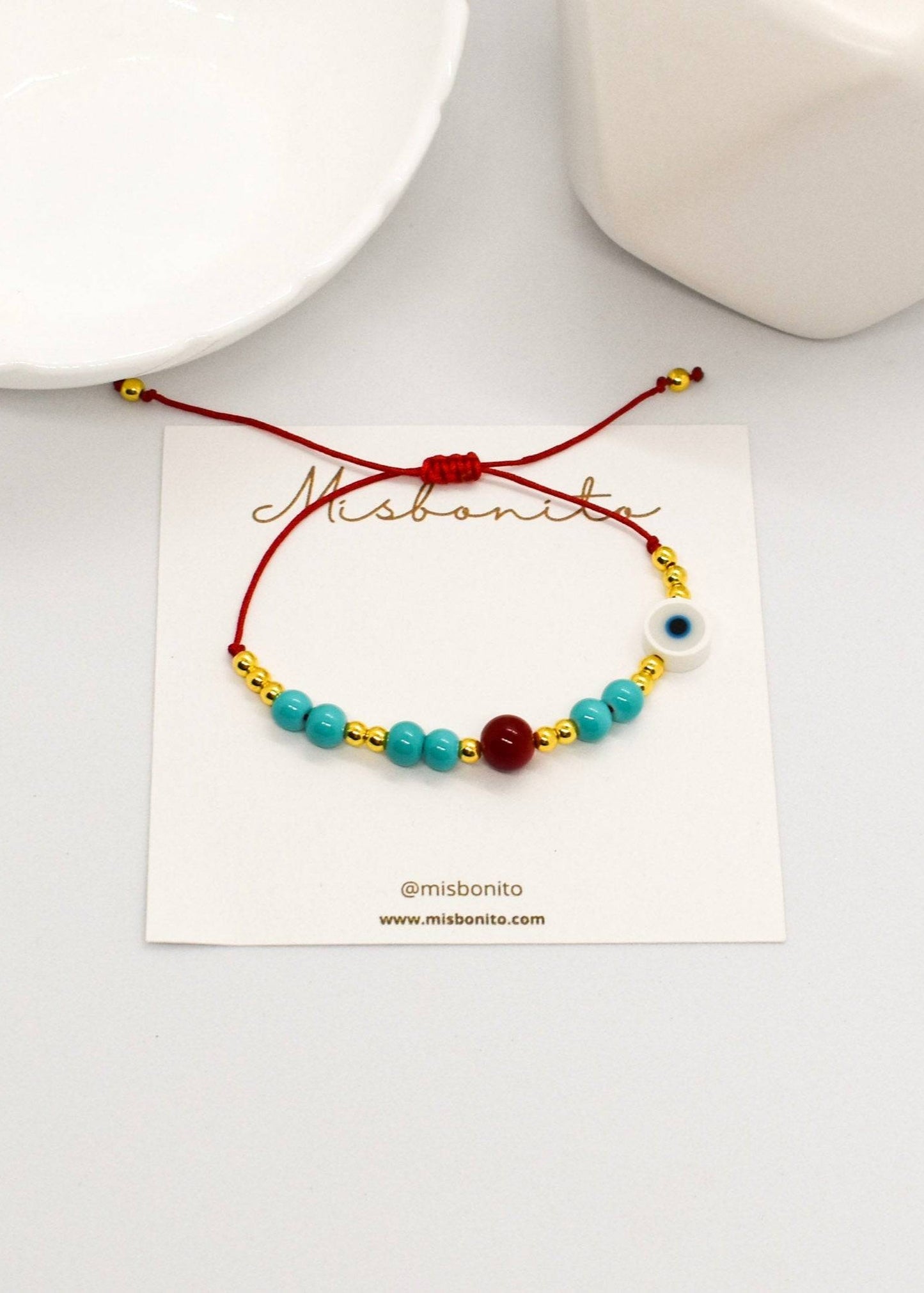 evil eyes turquoise bracelet