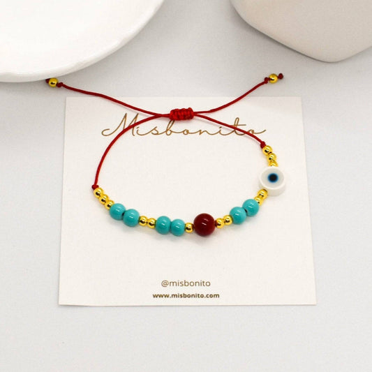 evil eyes turquoise bracelet