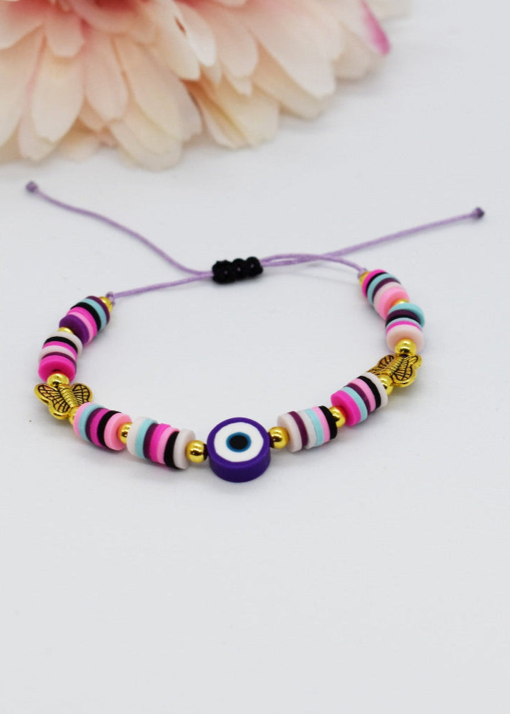 Colorful heishi beaded bracelet